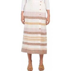 38. Rachel Zoe Linen Midi Button Skirt